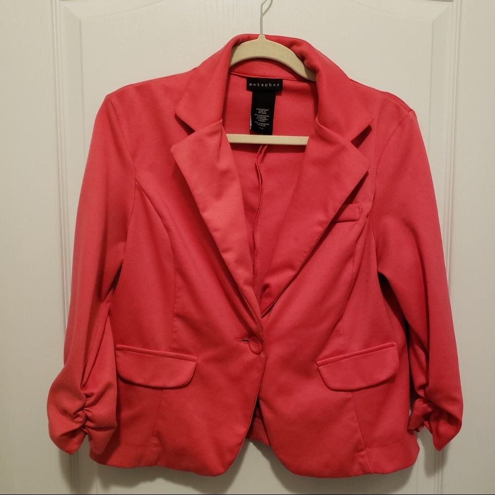 Metaphor One Button Blazer